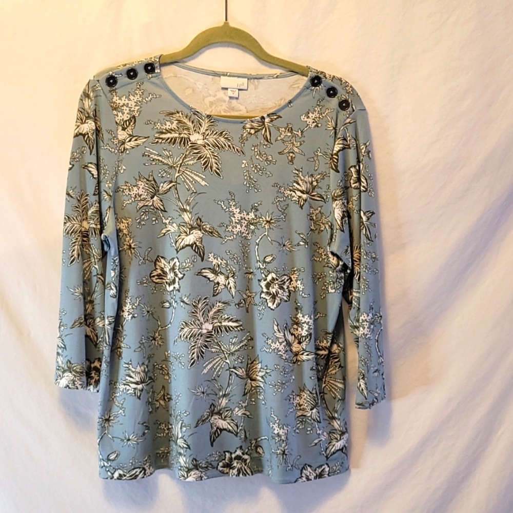j.jill top with button detail at shoulders